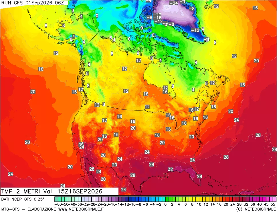 mappa Temp 2 metri