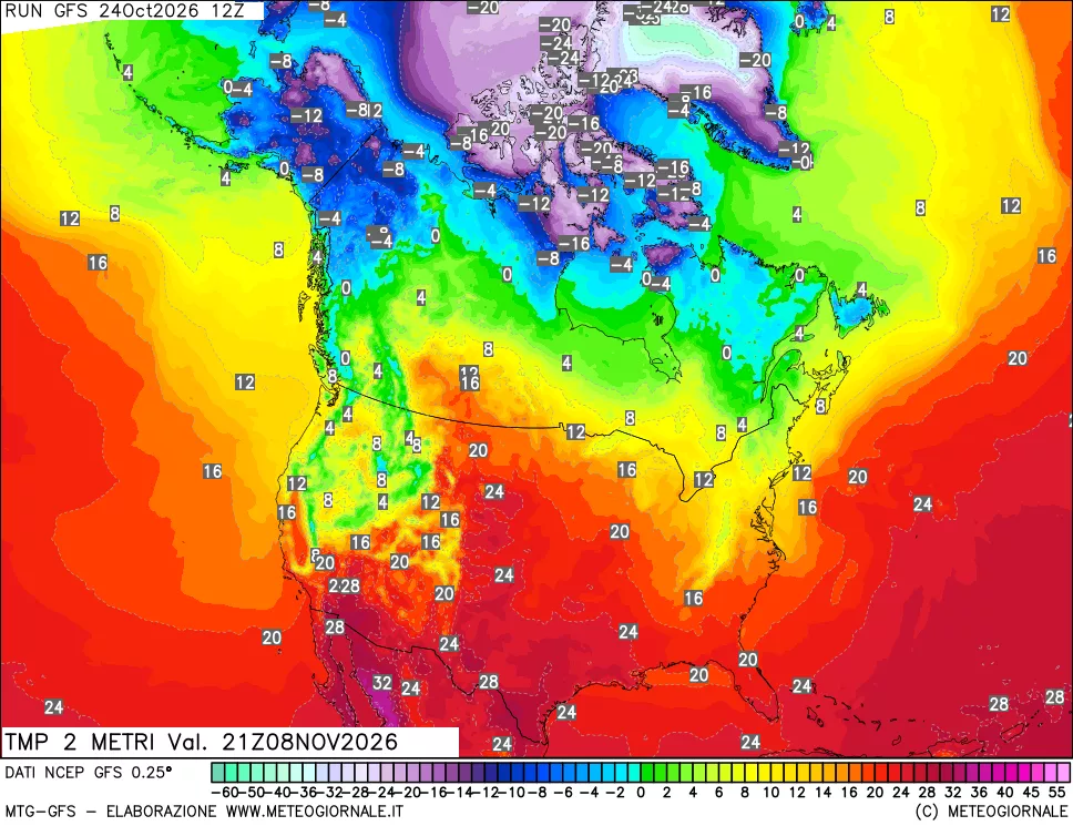 mappa Temp 2 metri