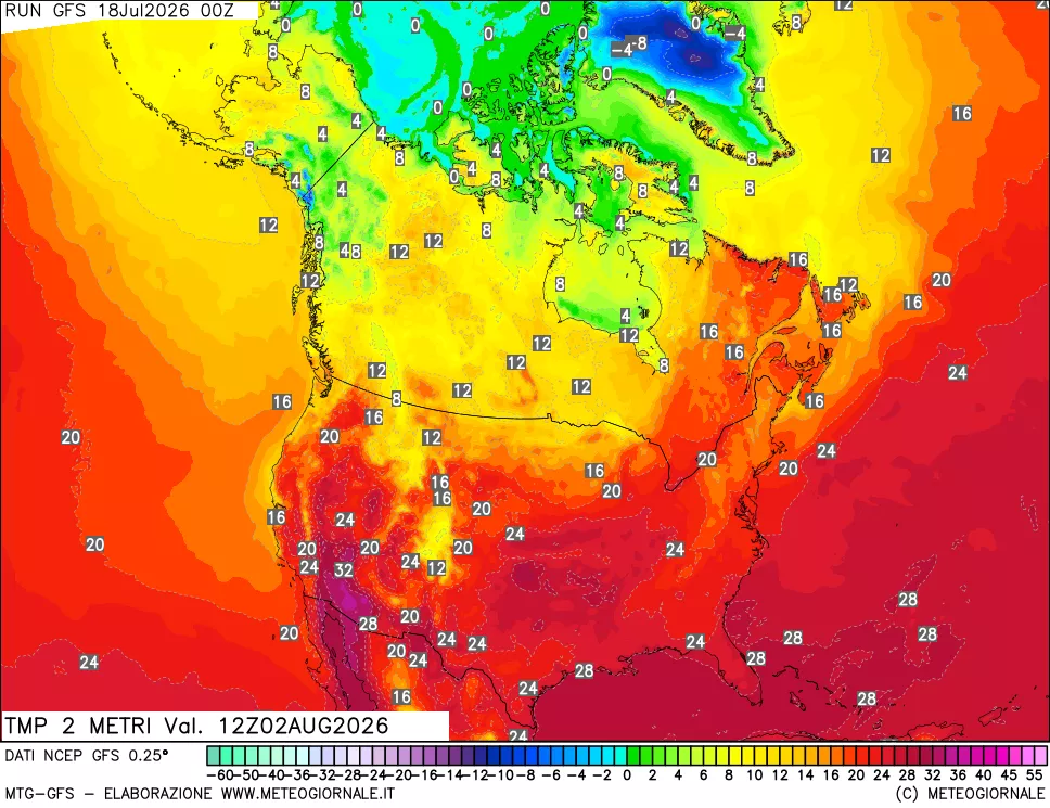 mappa Temp 2 metri