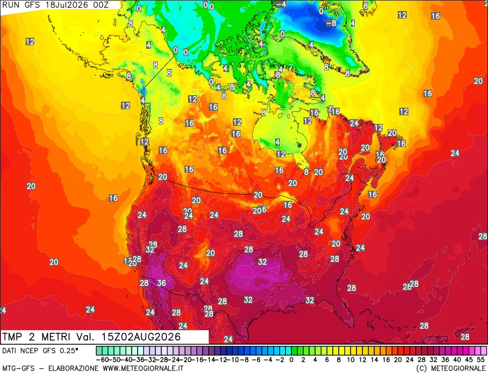 mappa Temp 2 metri