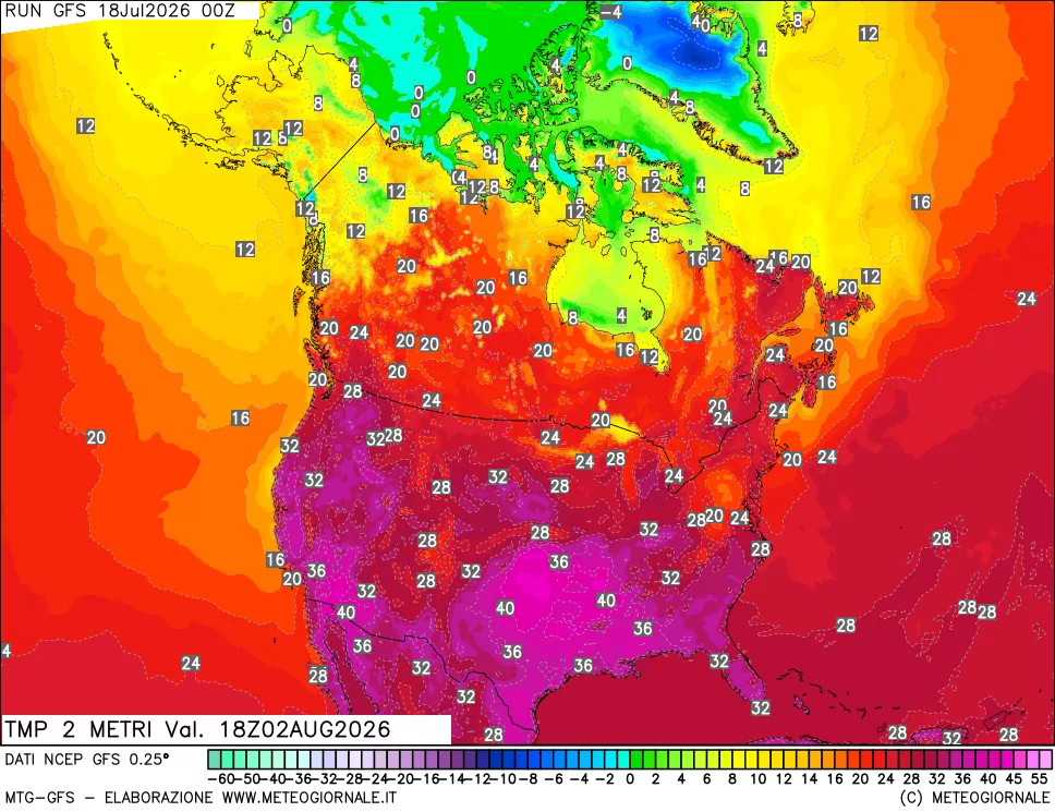 mappa Temp 2 metri