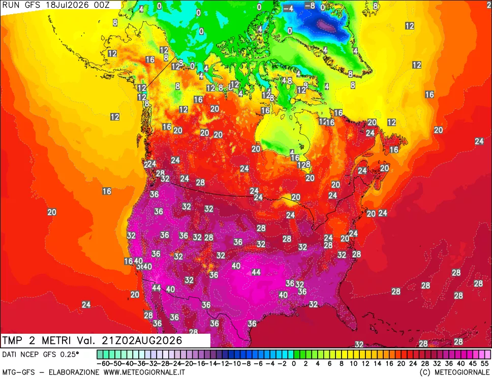 mappa Temp 2 metri