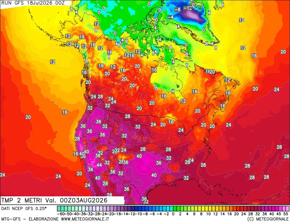 mappa Temp 2 metri