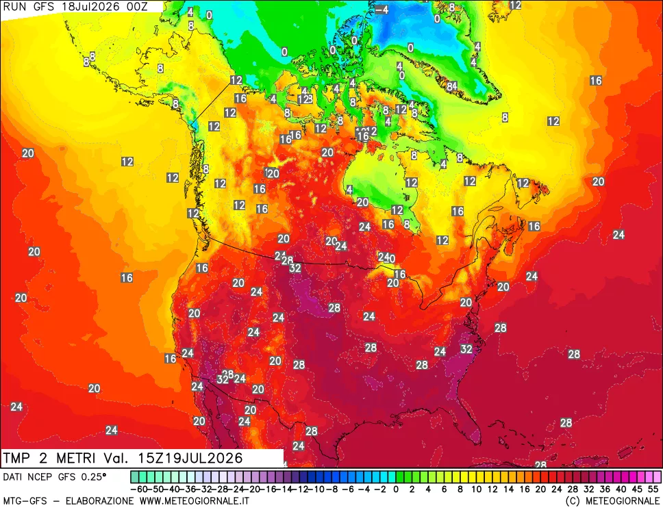 mappa Temp 2 metri