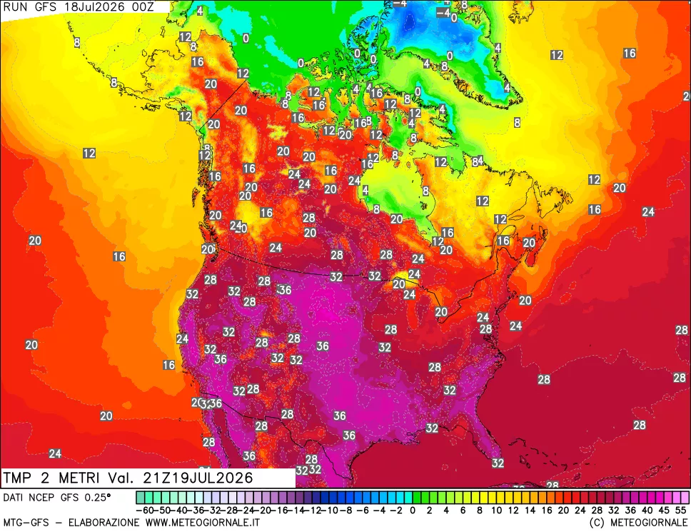mappa Temp 2 metri