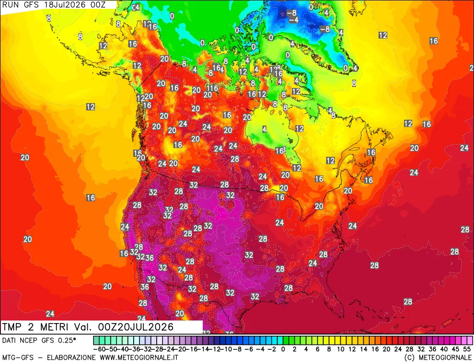 mappa Temp 2 metri