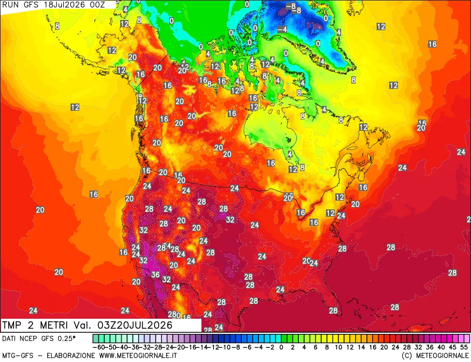 mappa Temp 2 metri