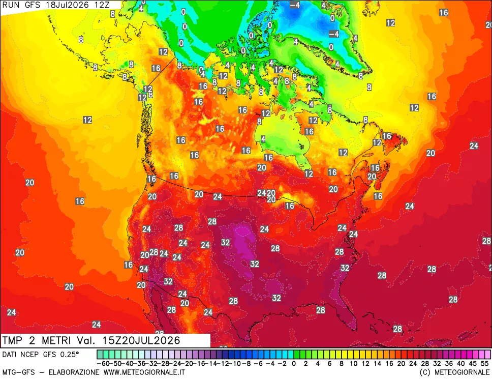 mappa Temp 2 metri