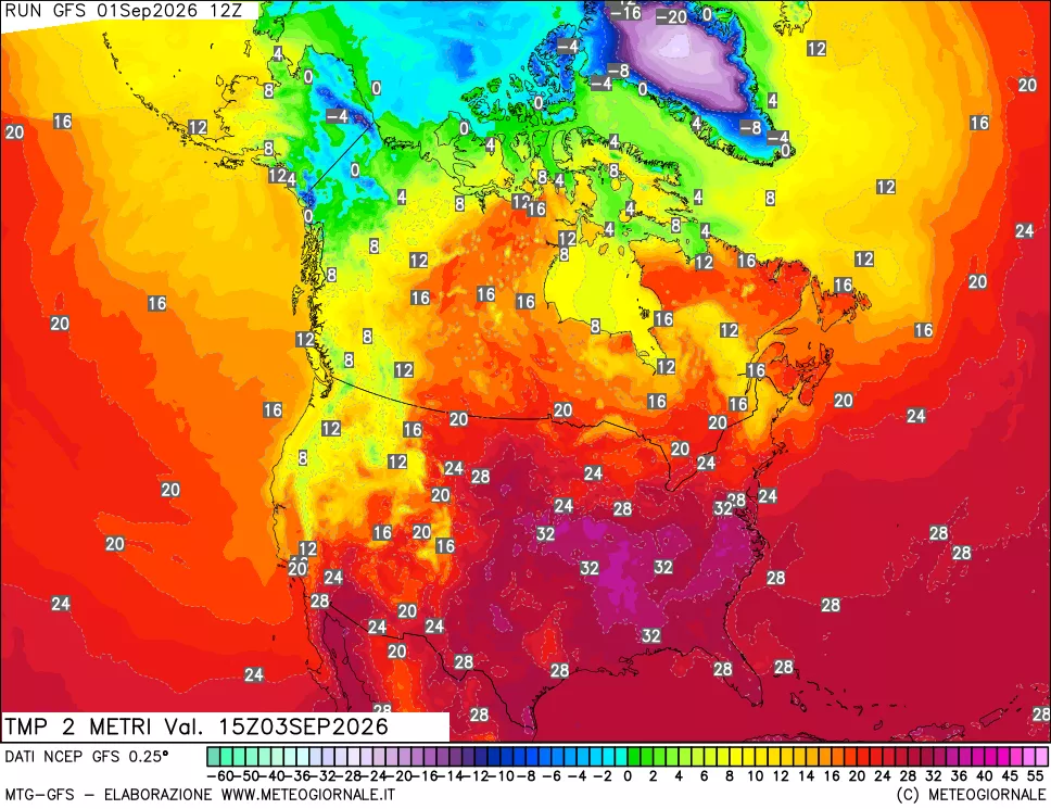 mappa Temp 2 metri