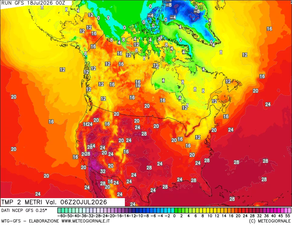 mappa Temp 2 metri