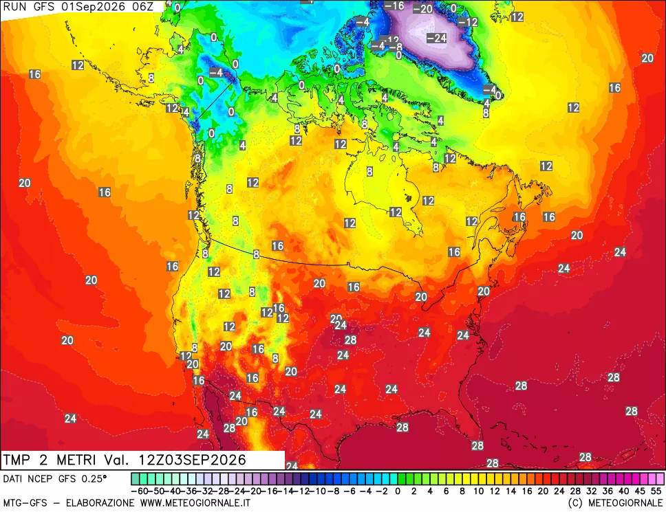 mappa Temp 2 metri