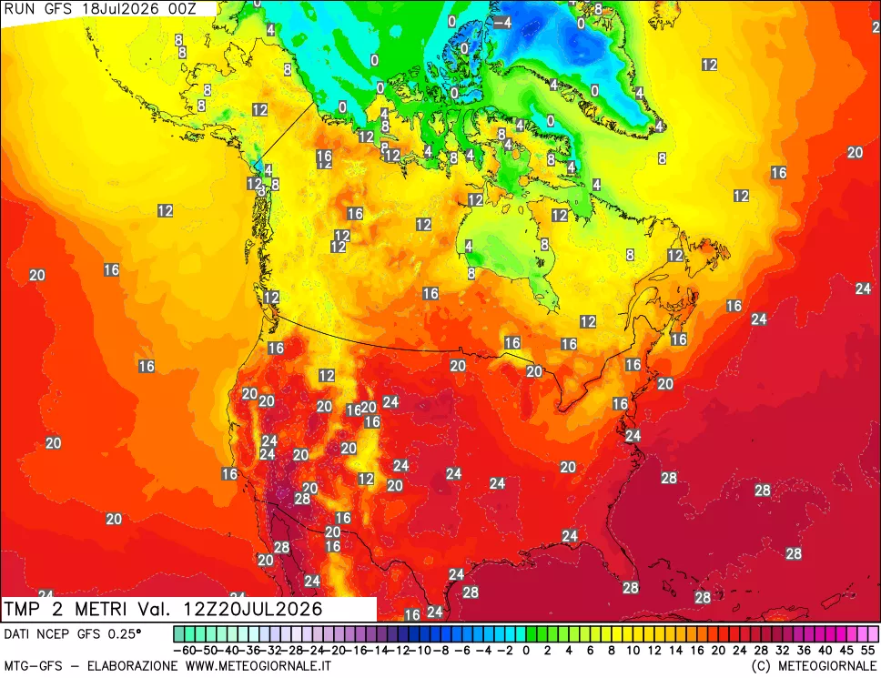 mappa Temp 2 metri