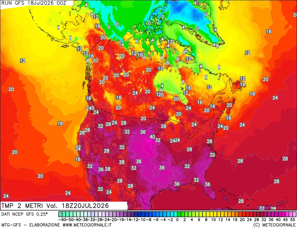 mappa Temp 2 metri