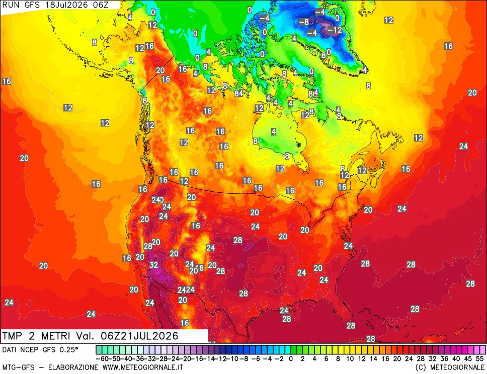 mappa Temp 2 metri