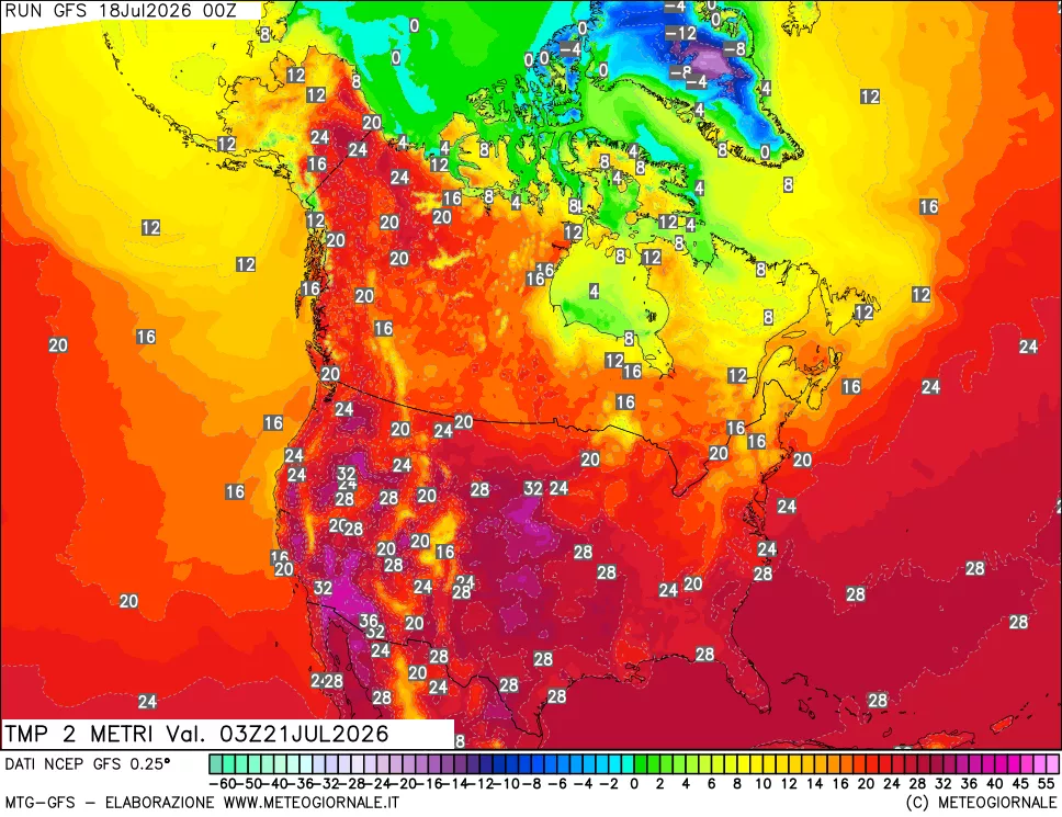 mappa Temp 2 metri