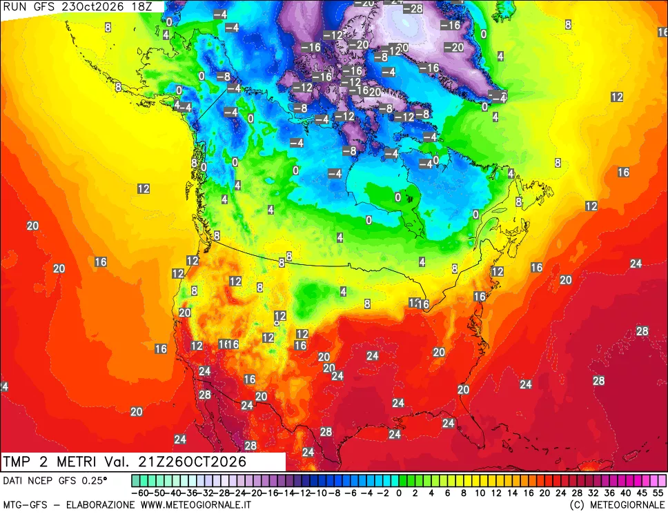 mappa Temp 2 metri