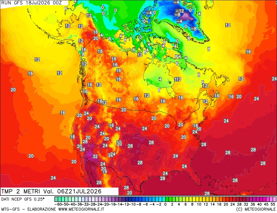mappa Temp 2 metri