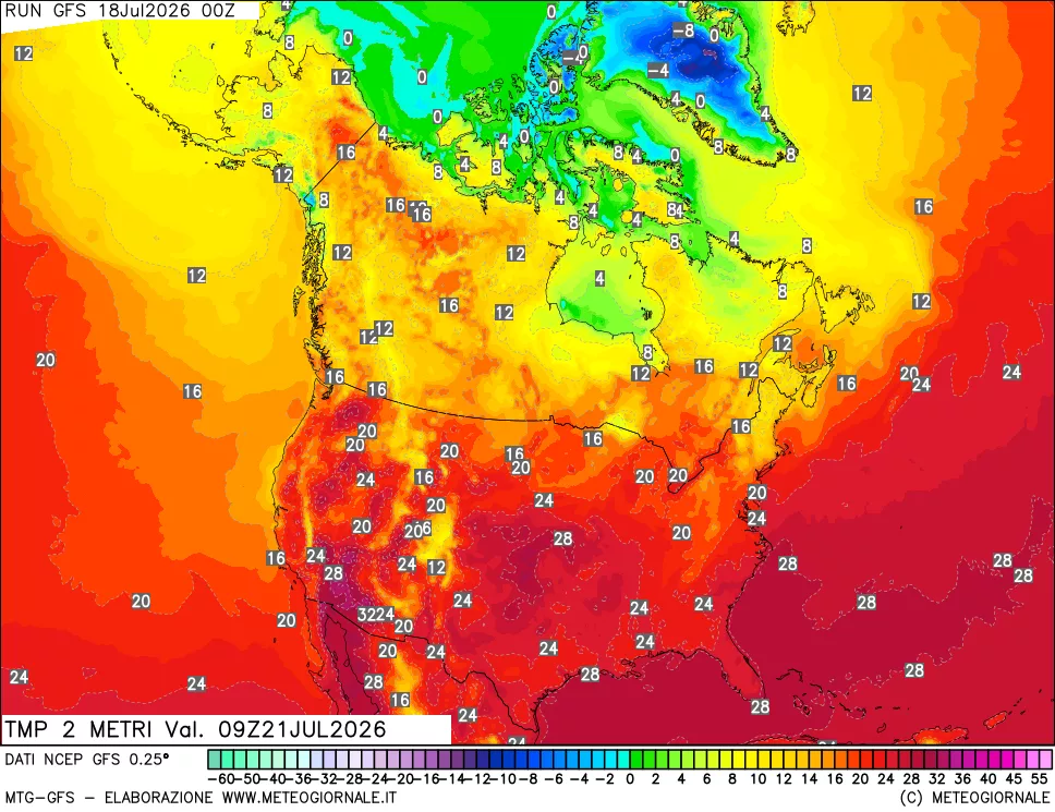 mappa Temp 2 metri