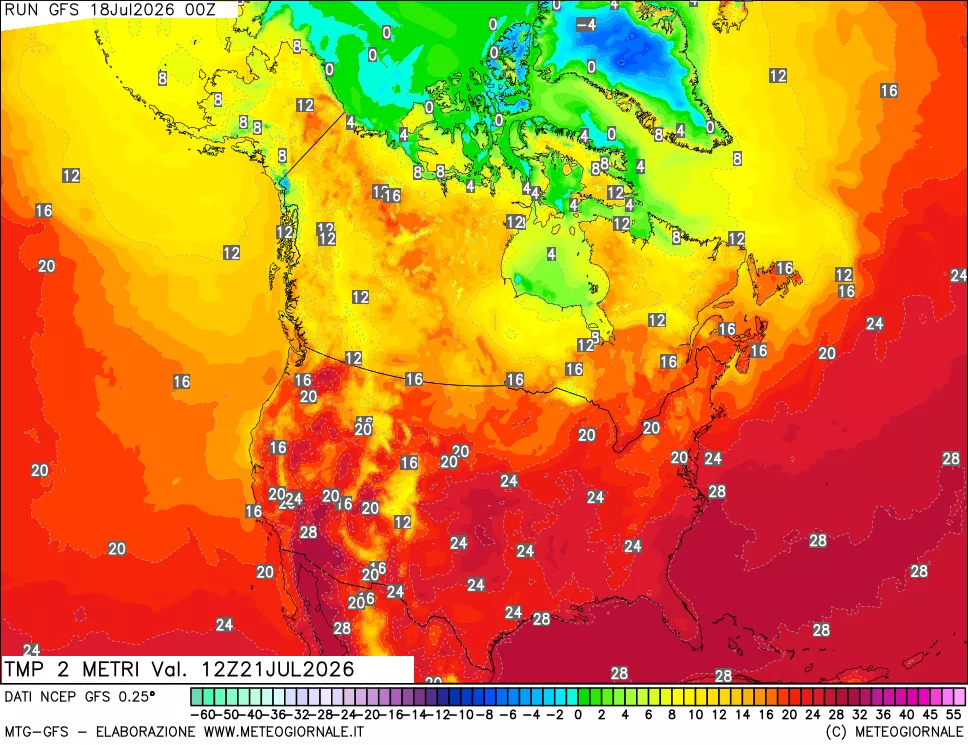 mappa Temp 2 metri