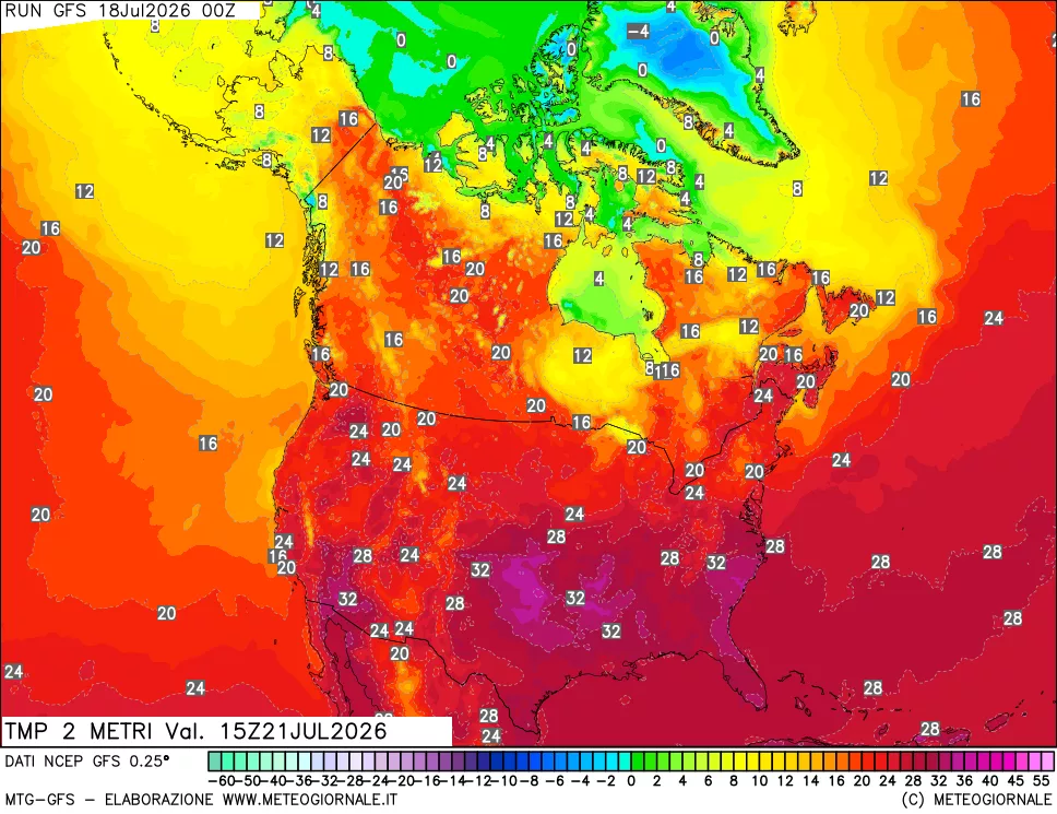 mappa Temp 2 metri