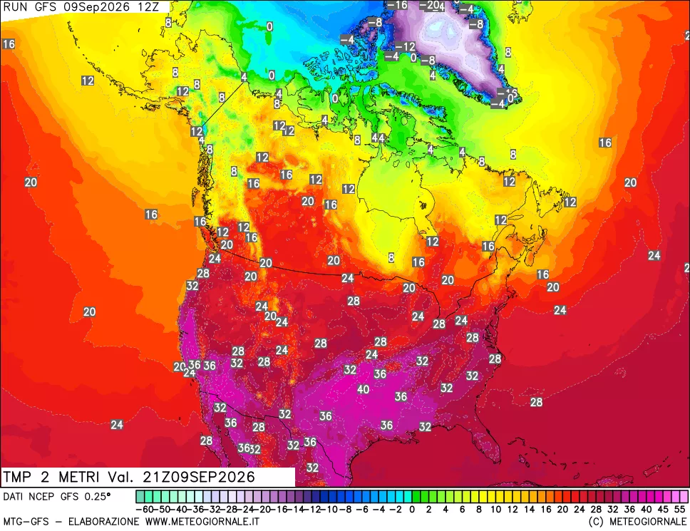 mappa Temp 2 metri