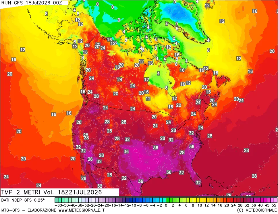 mappa Temp 2 metri