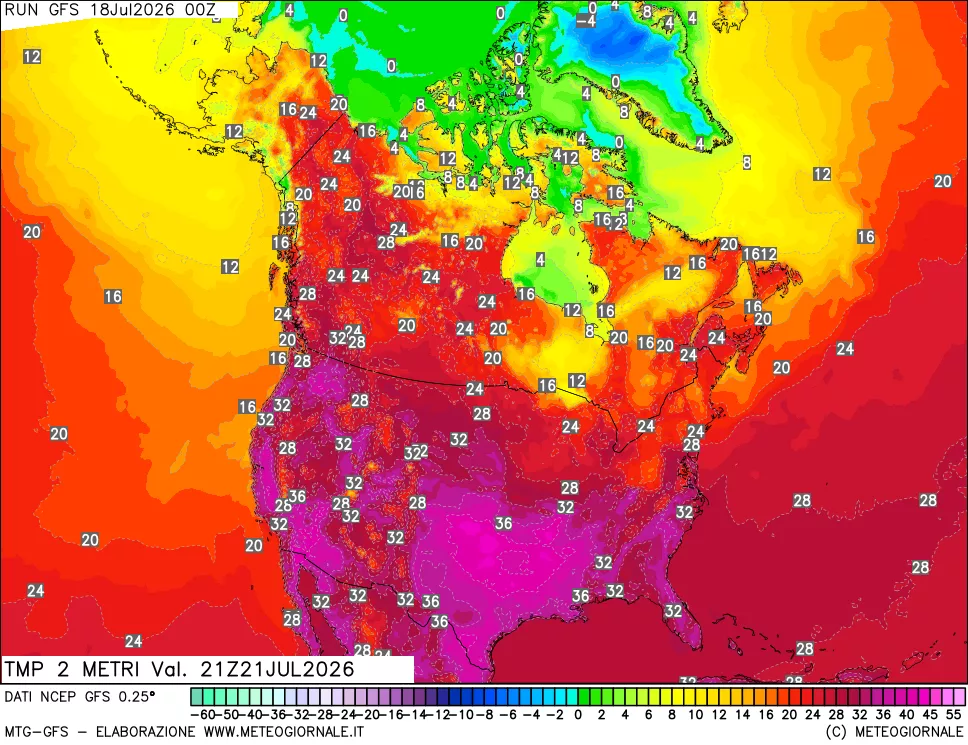 mappa Temp 2 metri