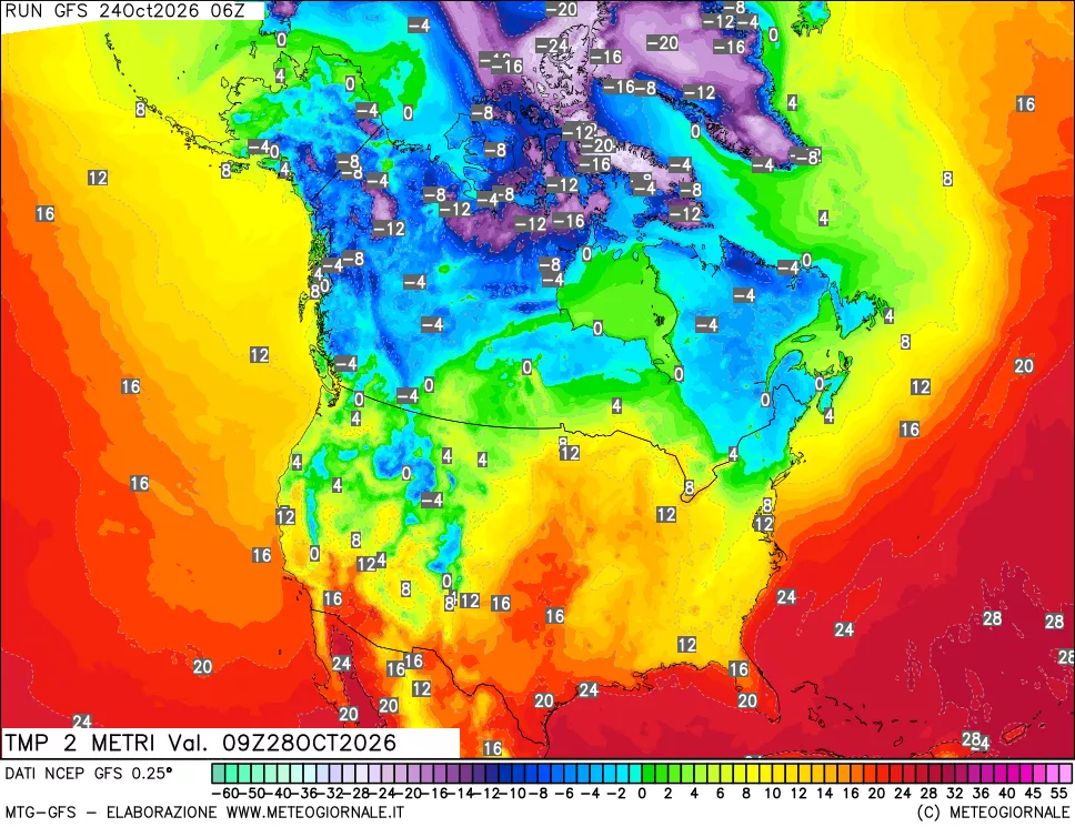 mappa Temp 2 metri