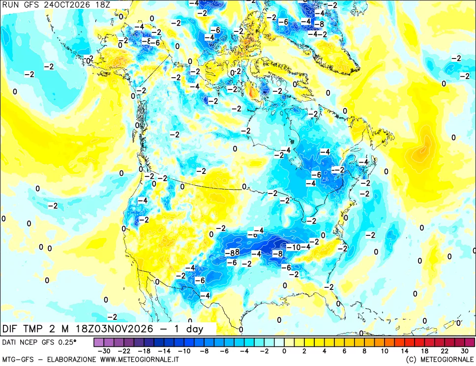 mappa Dif. Temp -24 ore
