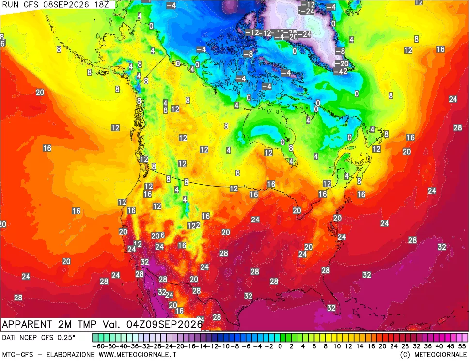 mappa Temp percepita