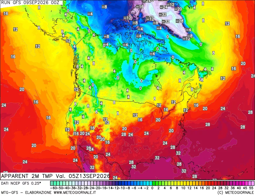 mappa Temp percepita