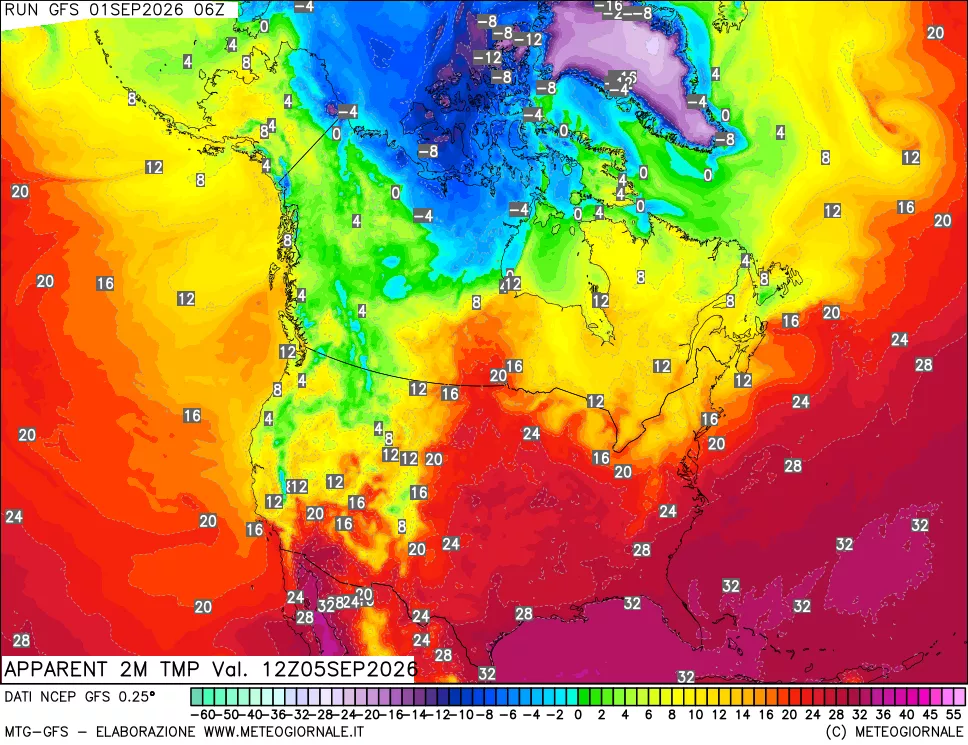 mappa Temp percepita