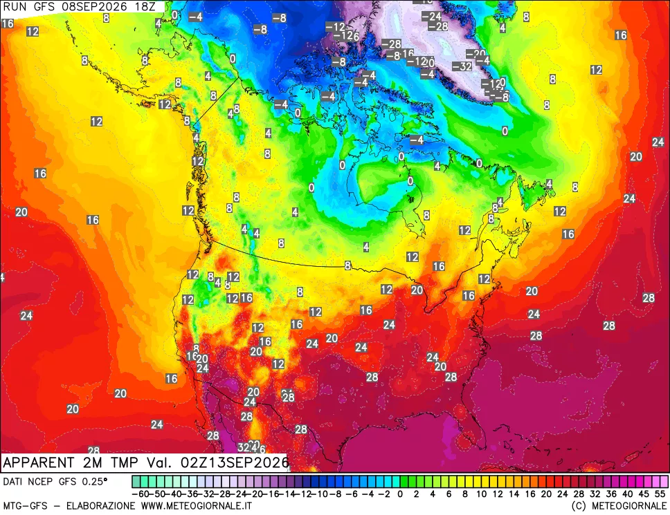 mappa Temp percepita