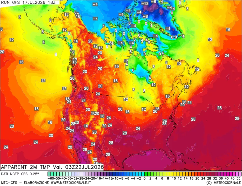 mappa Temp percepita
