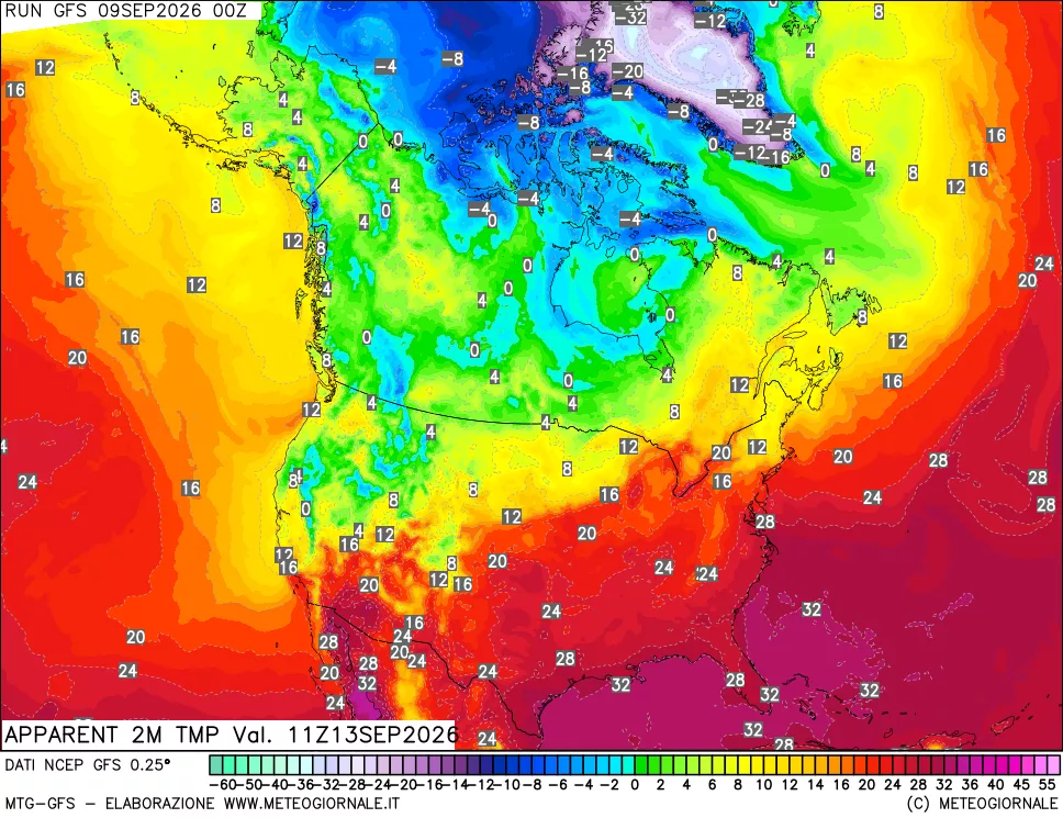 mappa Temp percepita