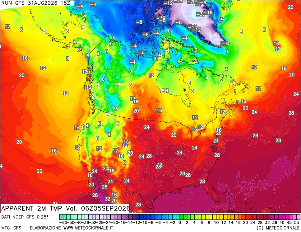 mappa Temp percepita