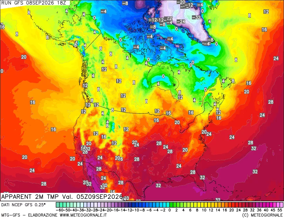 mappa Temp percepita