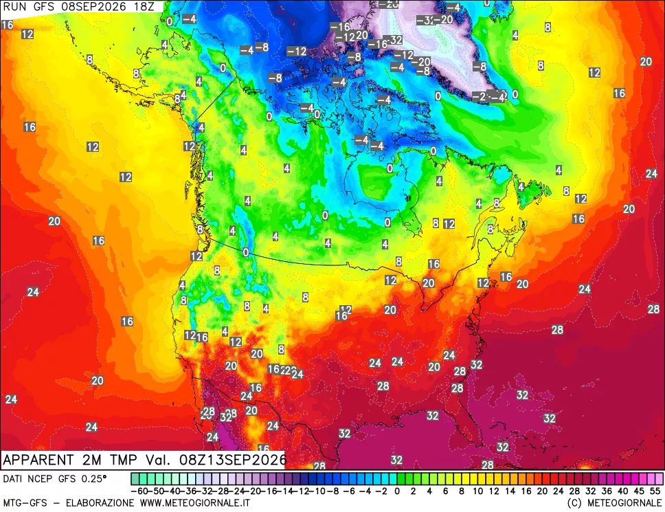 mappa Temp percepita