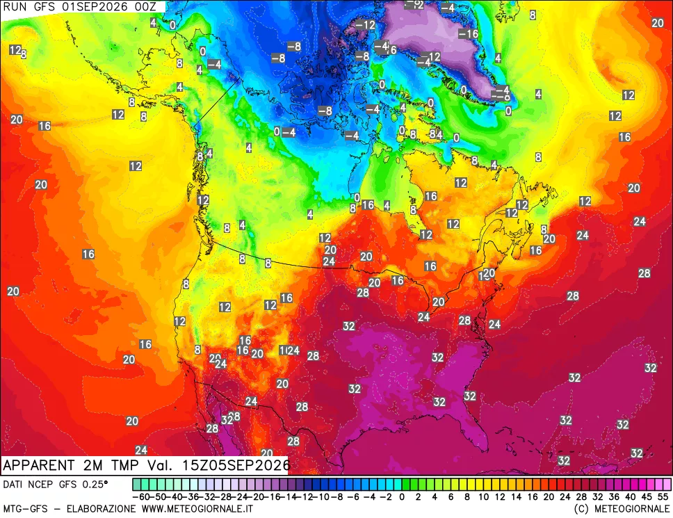 mappa Temp percepita