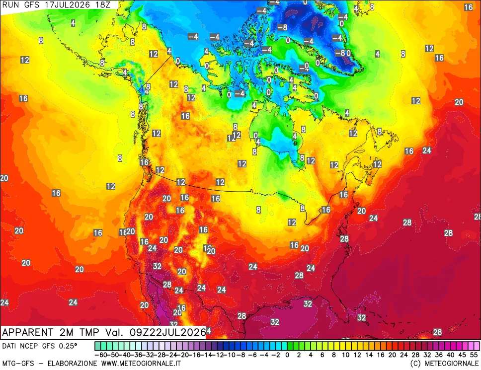 mappa Temp percepita