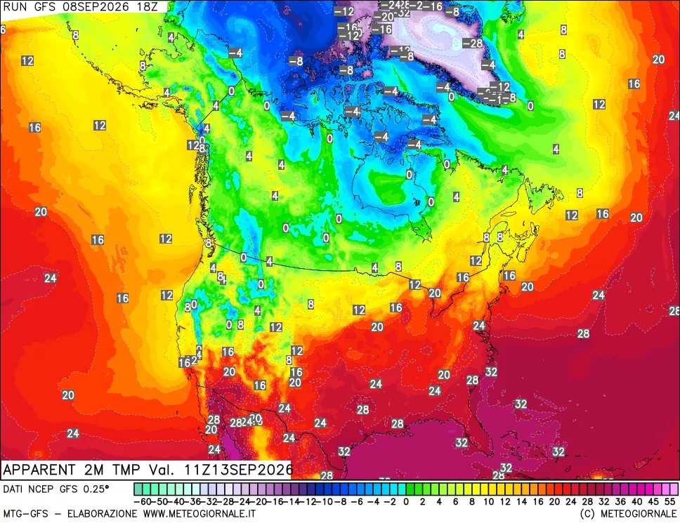 mappa Temp percepita