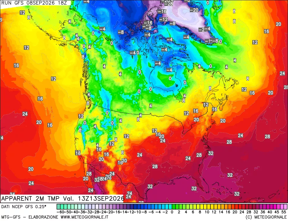 mappa Temp percepita