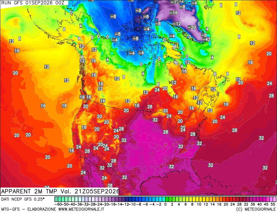 mappa Temp percepita