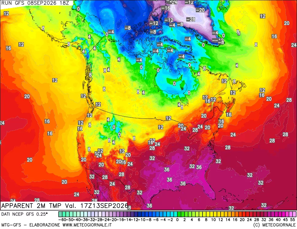 mappa Temp percepita