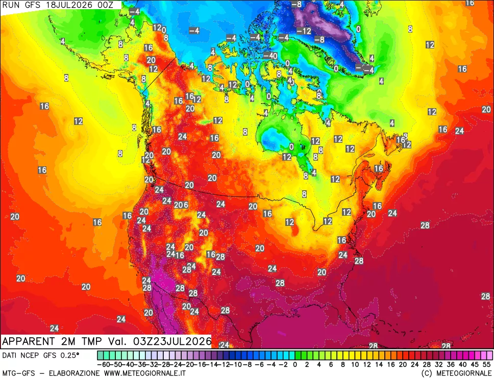 mappa Temp percepita