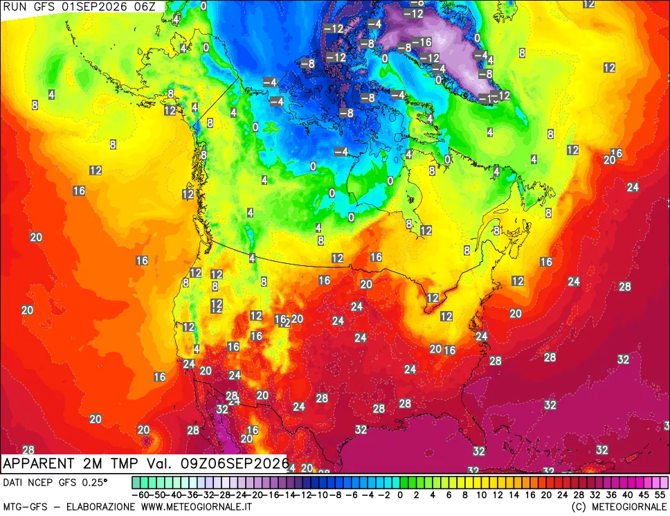 mappa Temp percepita