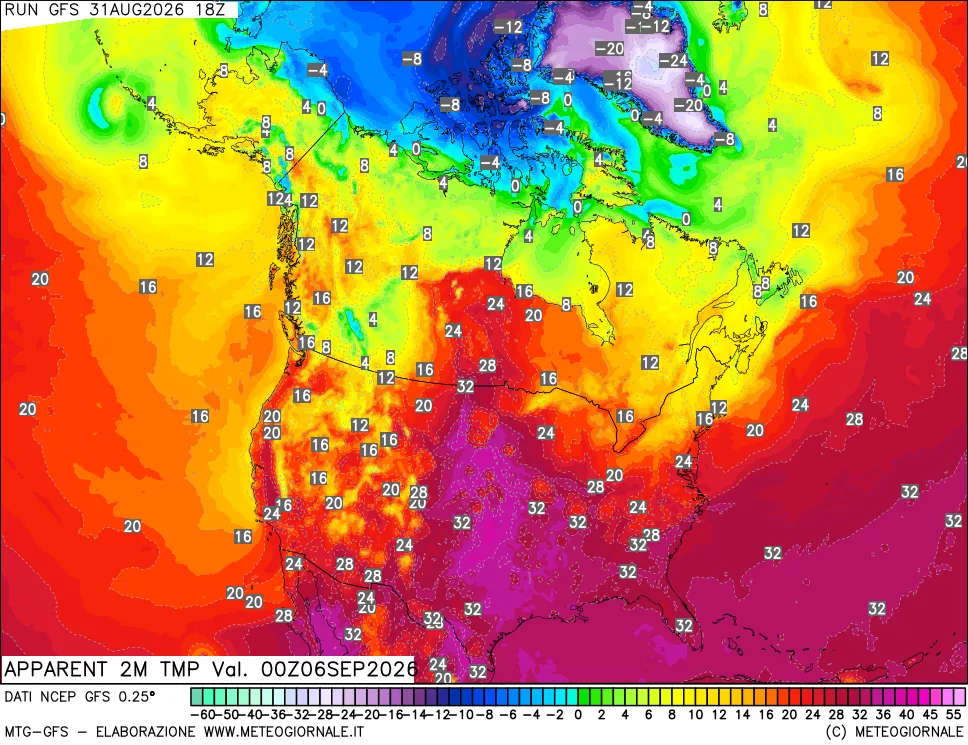 mappa Temp percepita