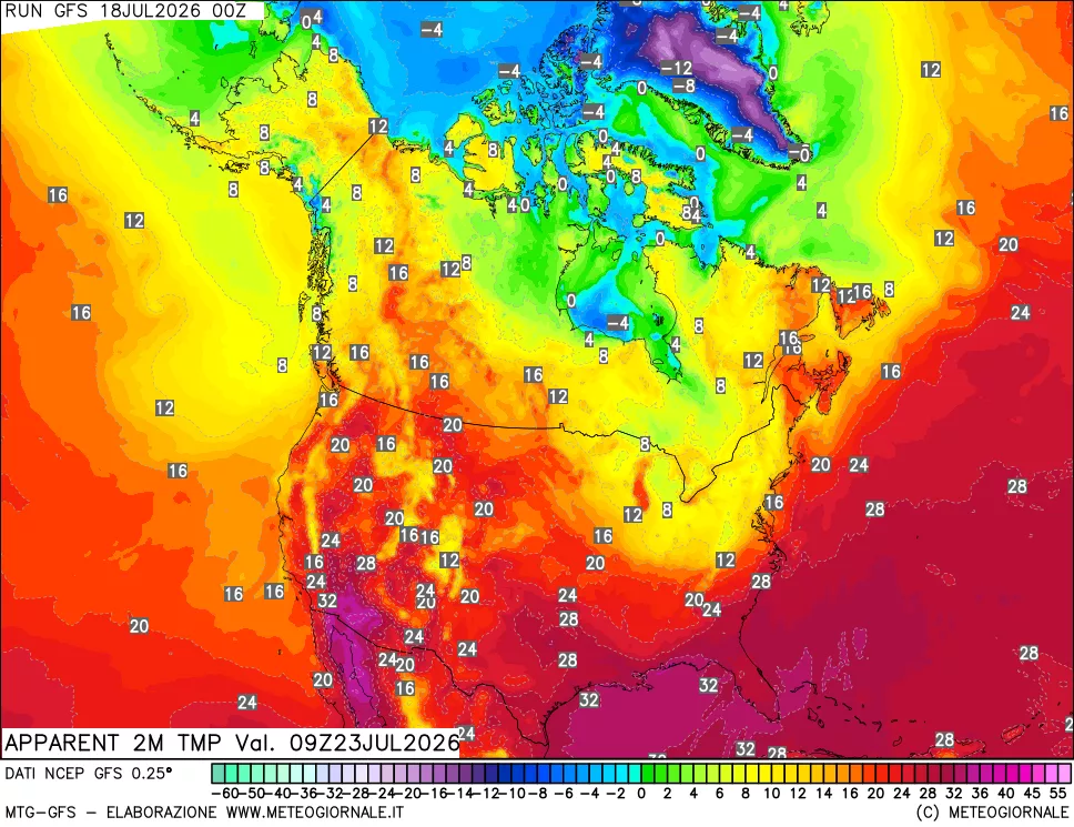 mappa Temp percepita