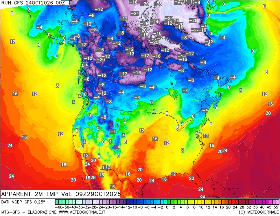 mappa Temp percepita