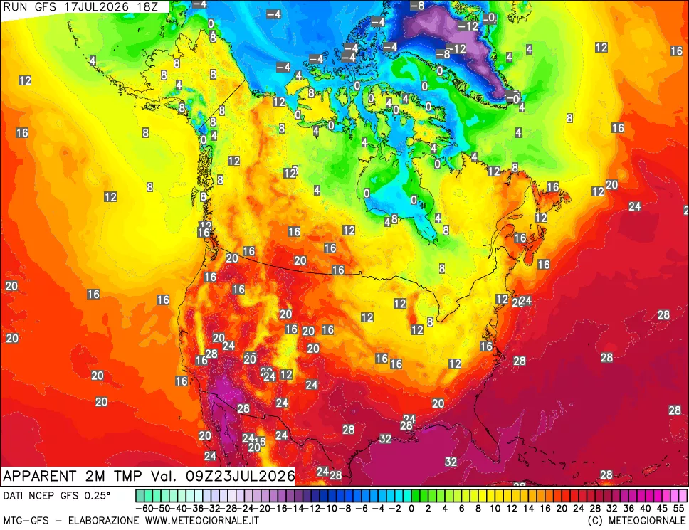 mappa Temp percepita